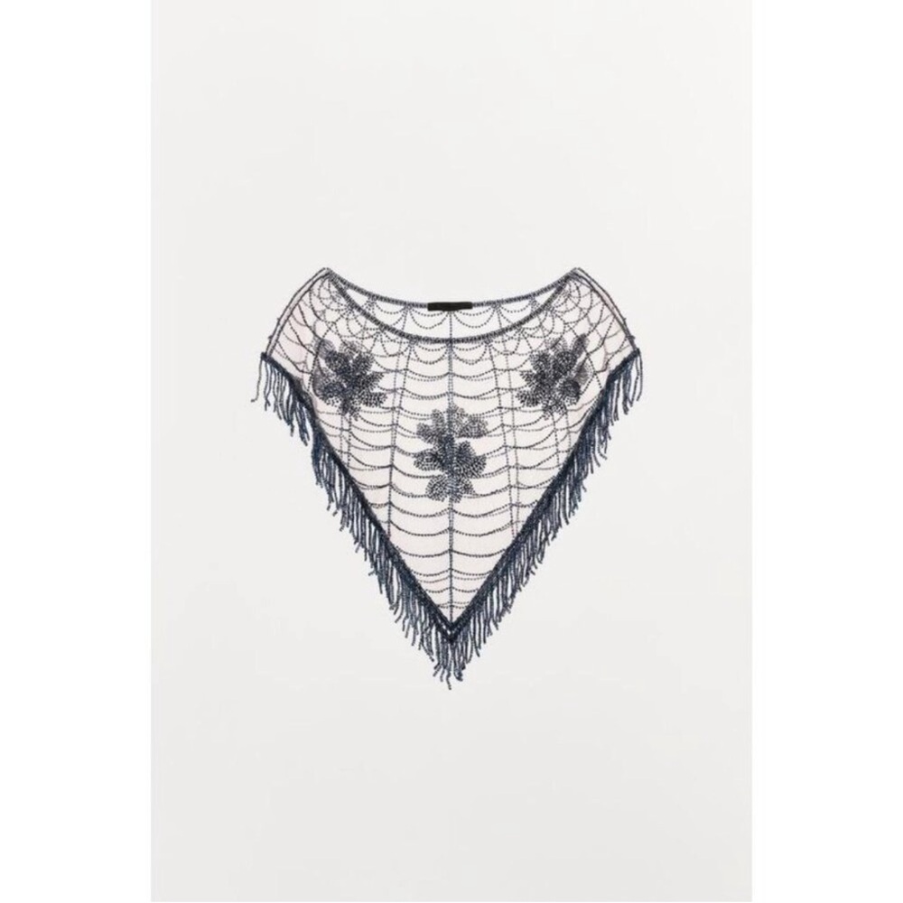 Zara Cape With Beaded Embroidery